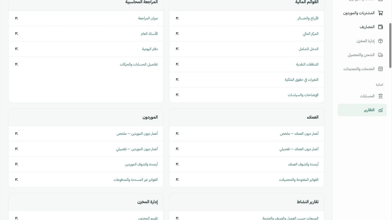 Invotora reports screen with demo data